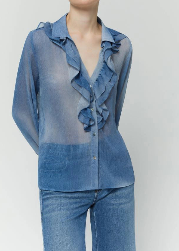 Blusa stampa denim iBlues
