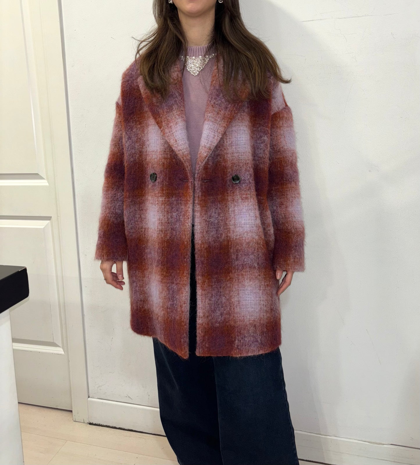 Cappotto Check Oversize iBlues