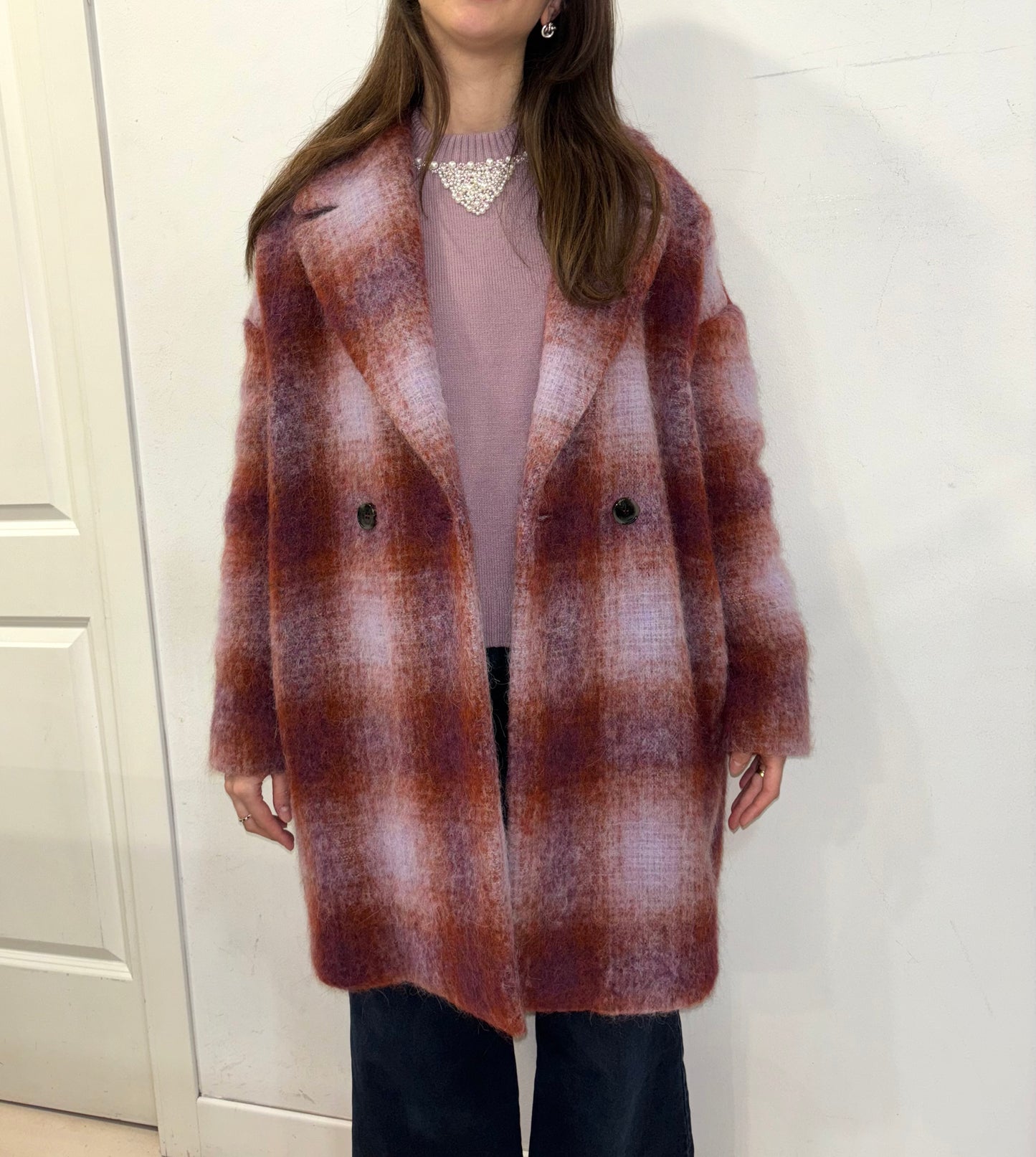 Cappotto Check Oversize iBlues