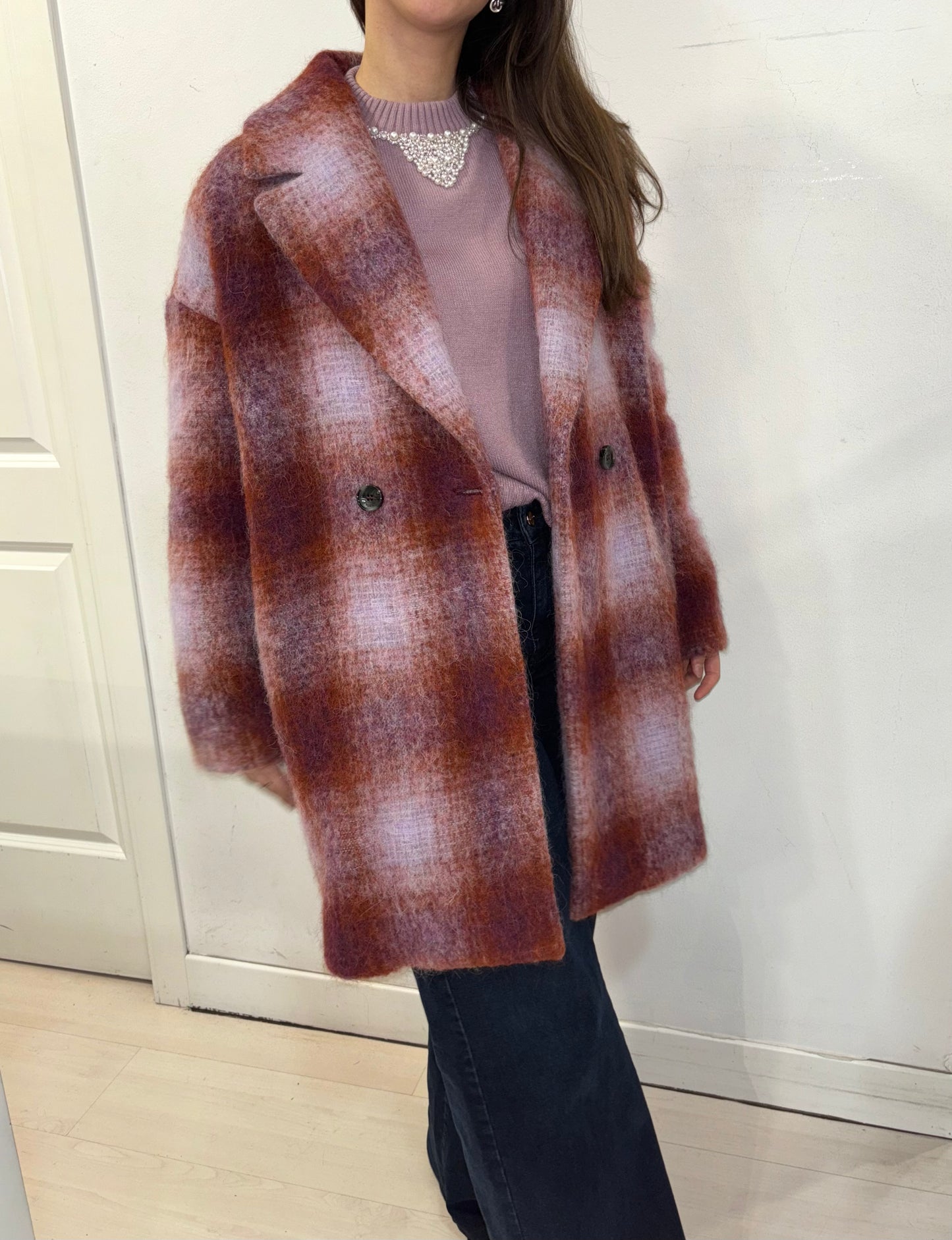 Cappotto Check Oversize iBlues