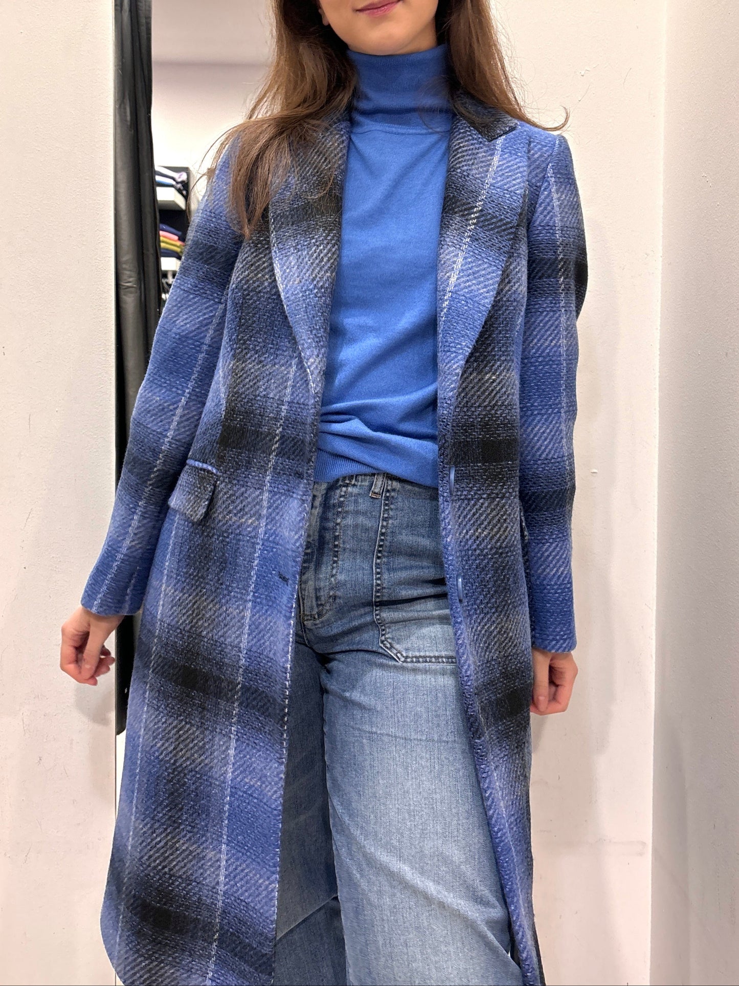 Cappotto check monopetto SANGERMANO