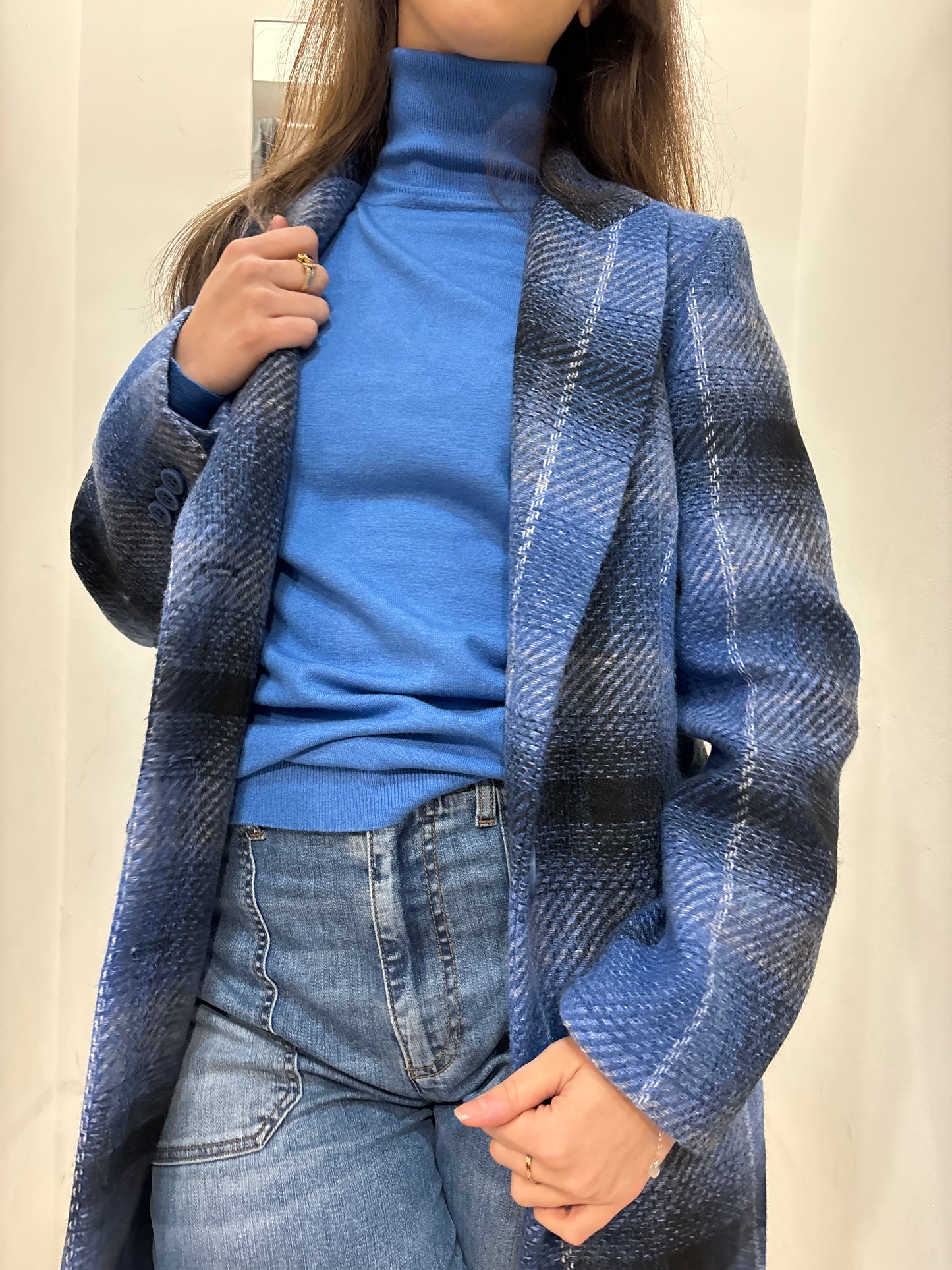 Cappotto check monopetto SANGERMANO