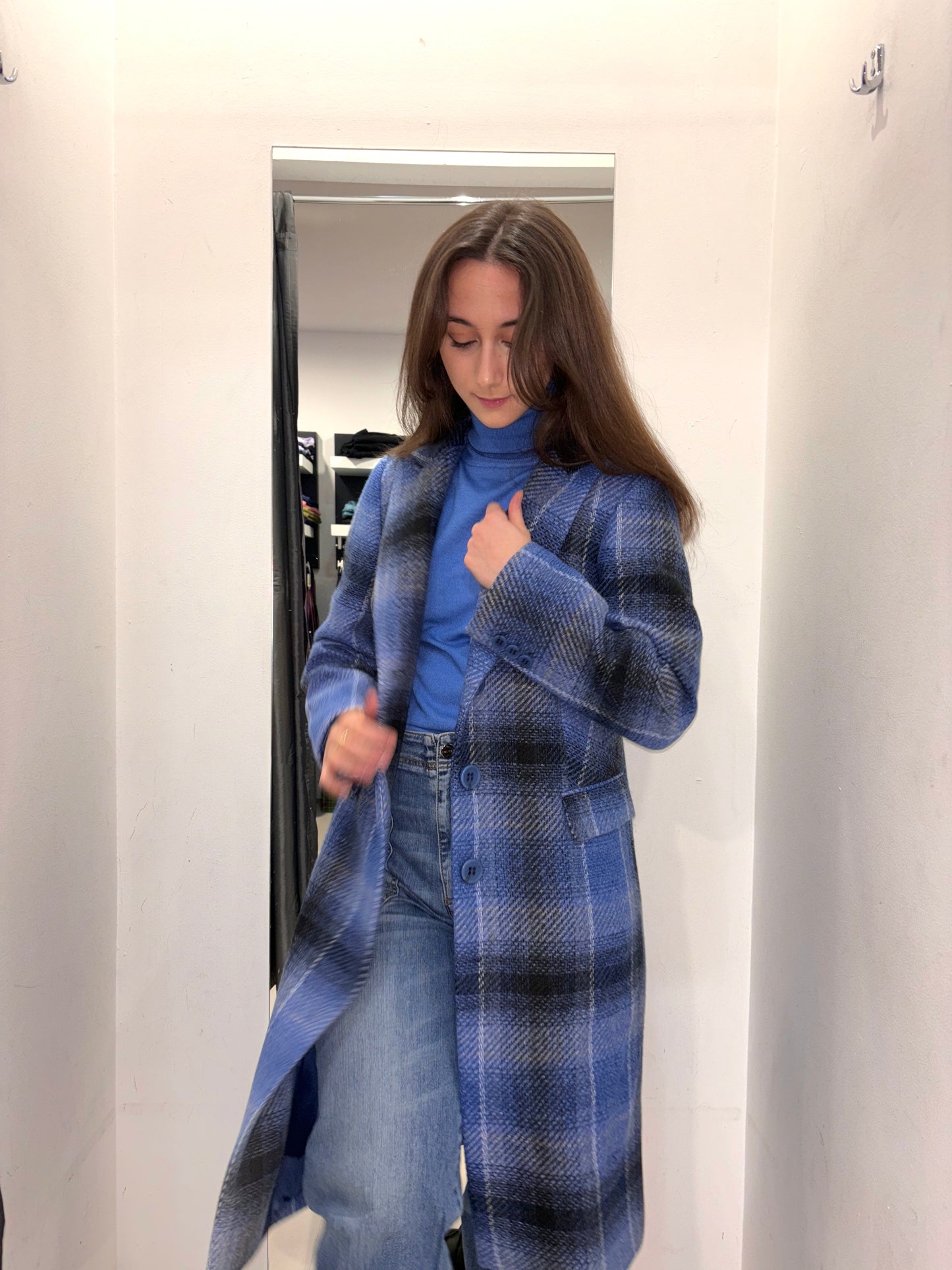 Cappotto check monopetto SANGERMANO