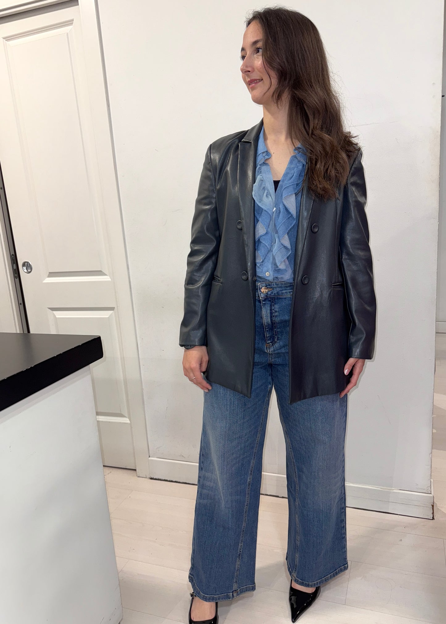 Blazer ecopelle grigio Siste's