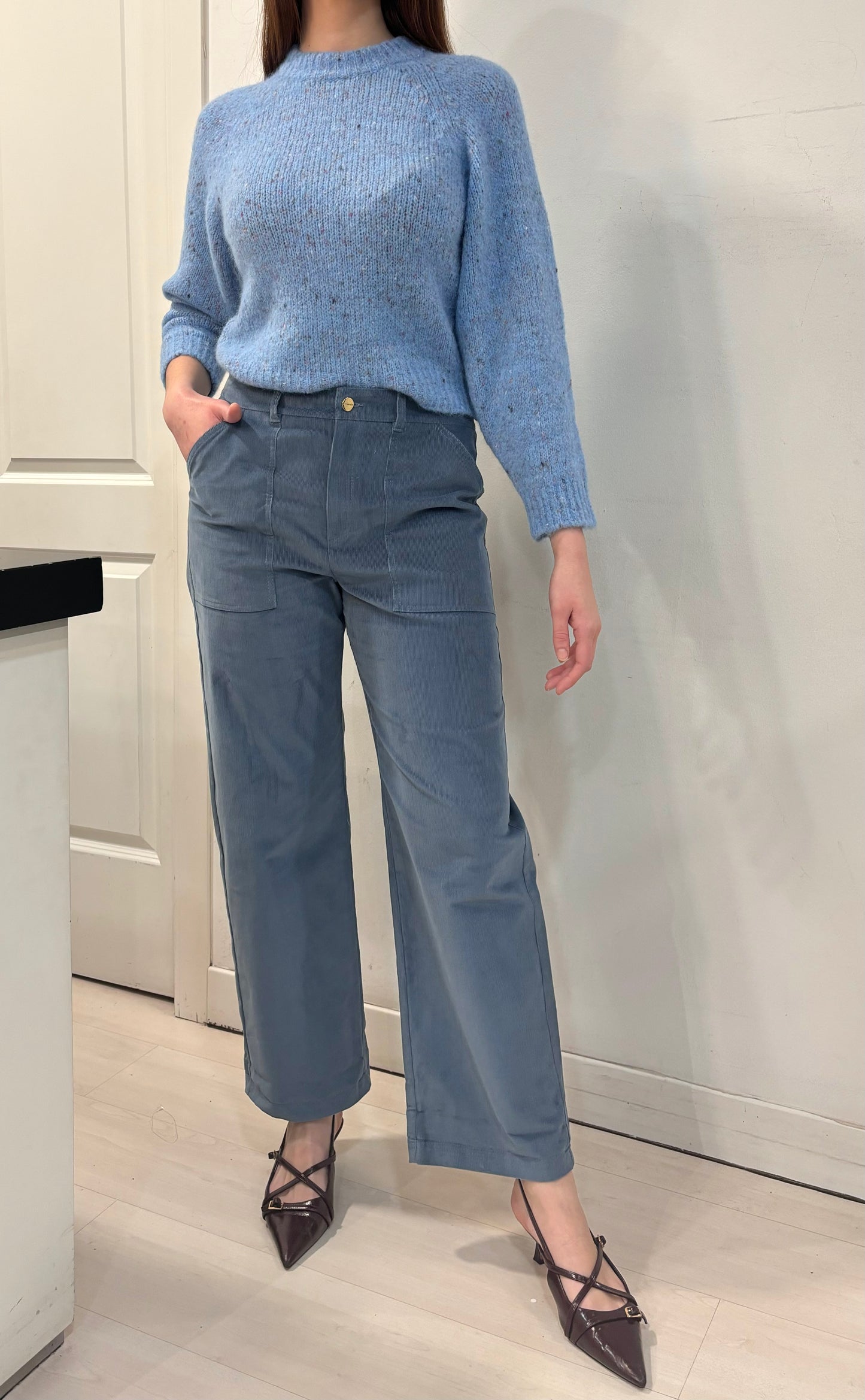 Pantalone millerighe gamba dritta AVIO iBlues