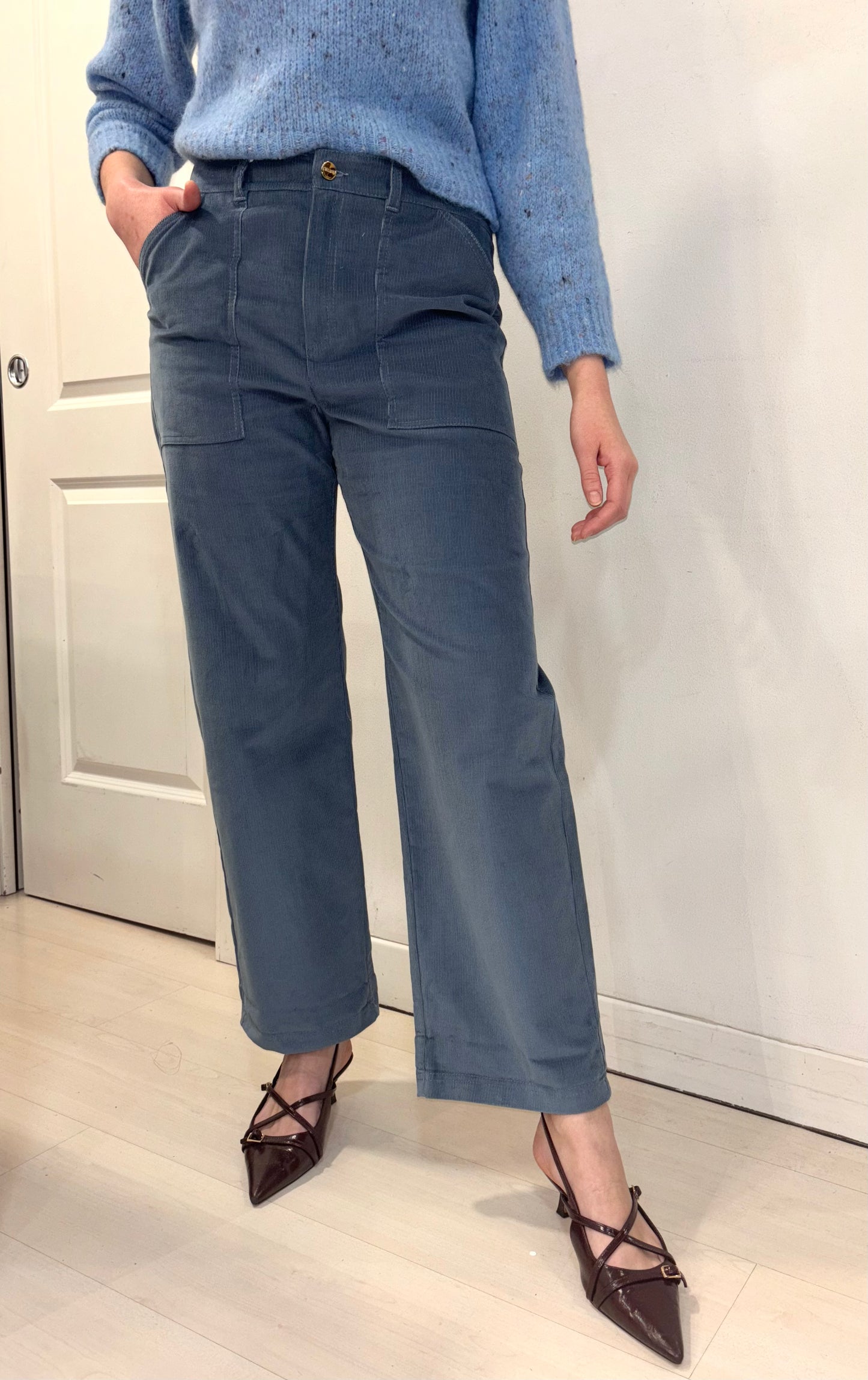 Pantalone millerighe gamba dritta AVIO iBlues