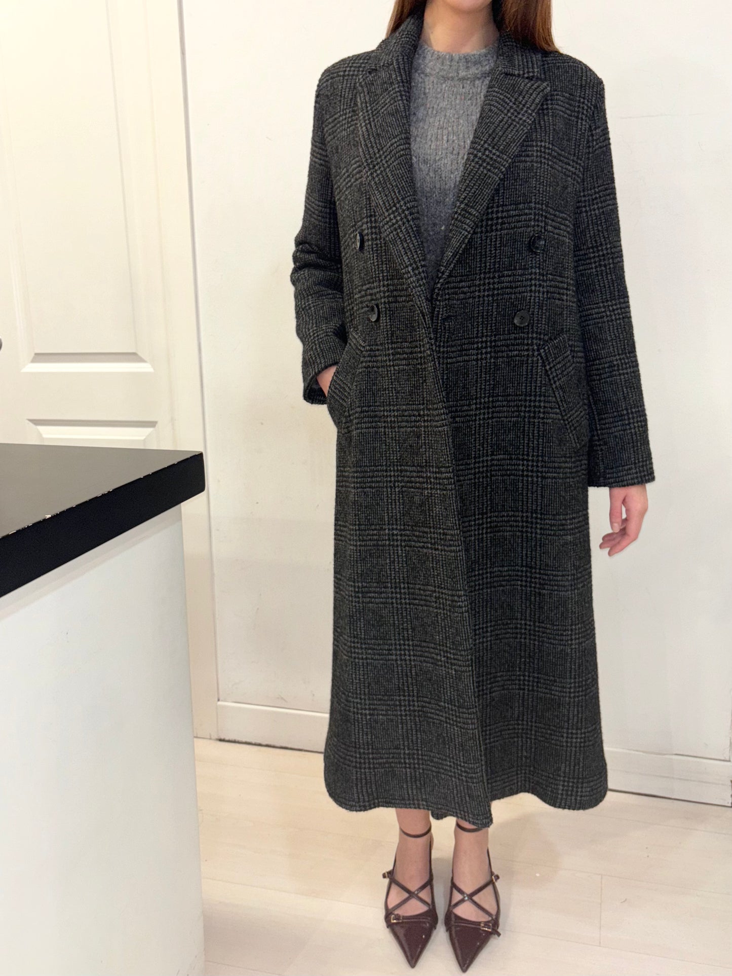 Cappotto check over doppio petto iBlues