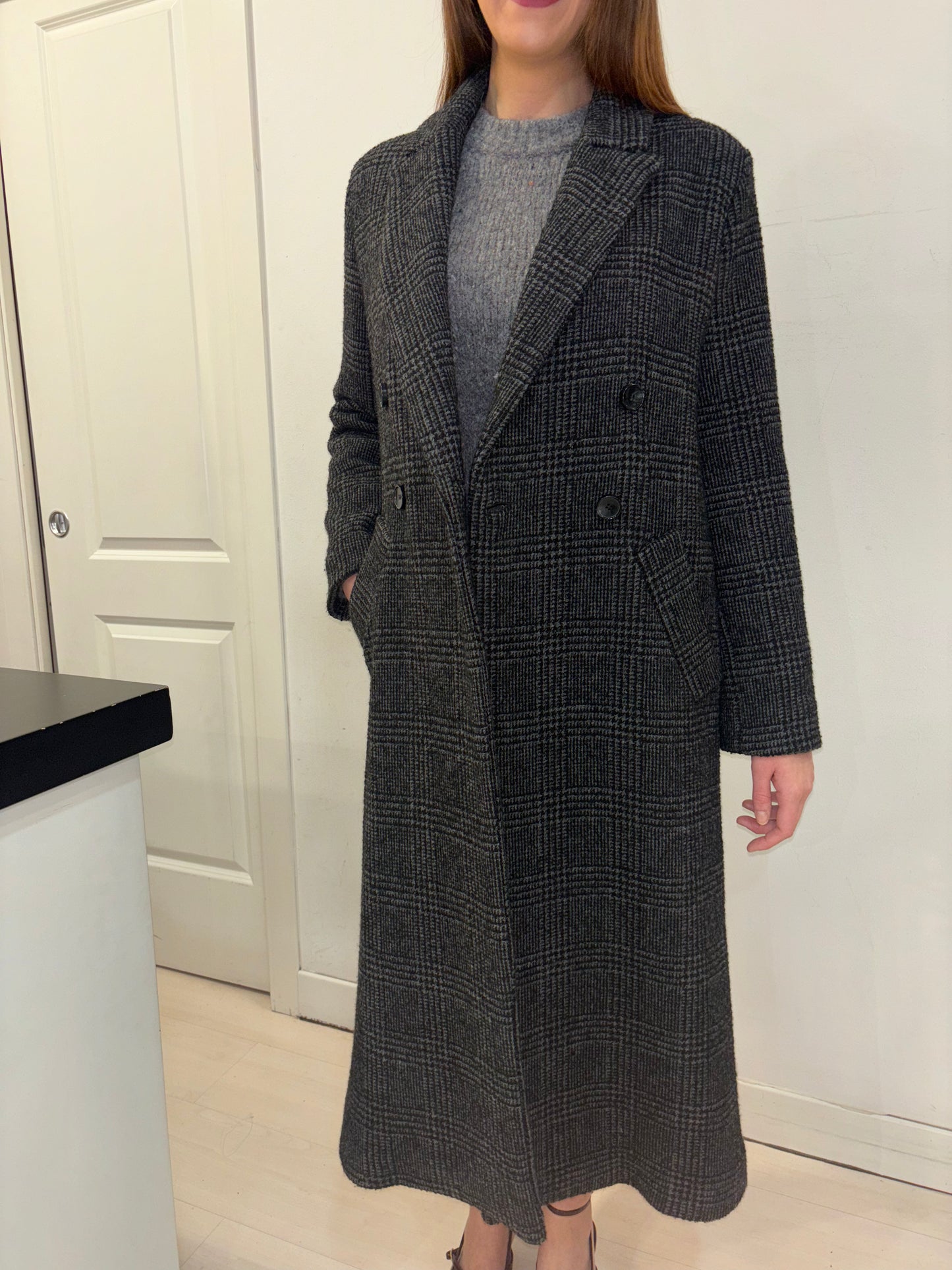 Cappotto check over doppio petto iBlues