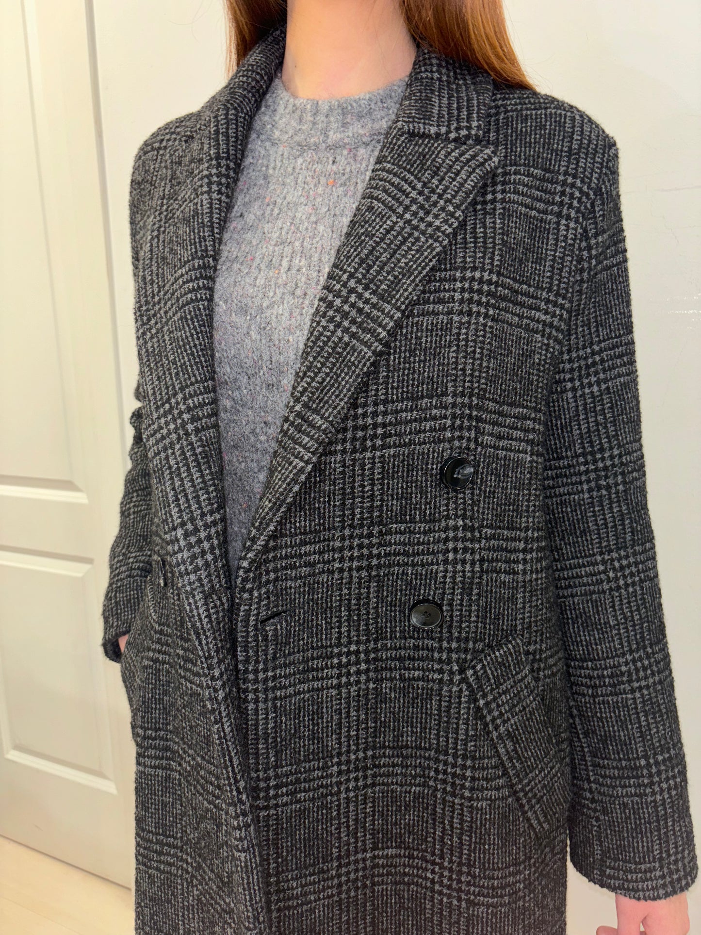 Cappotto check over doppio petto iBlues