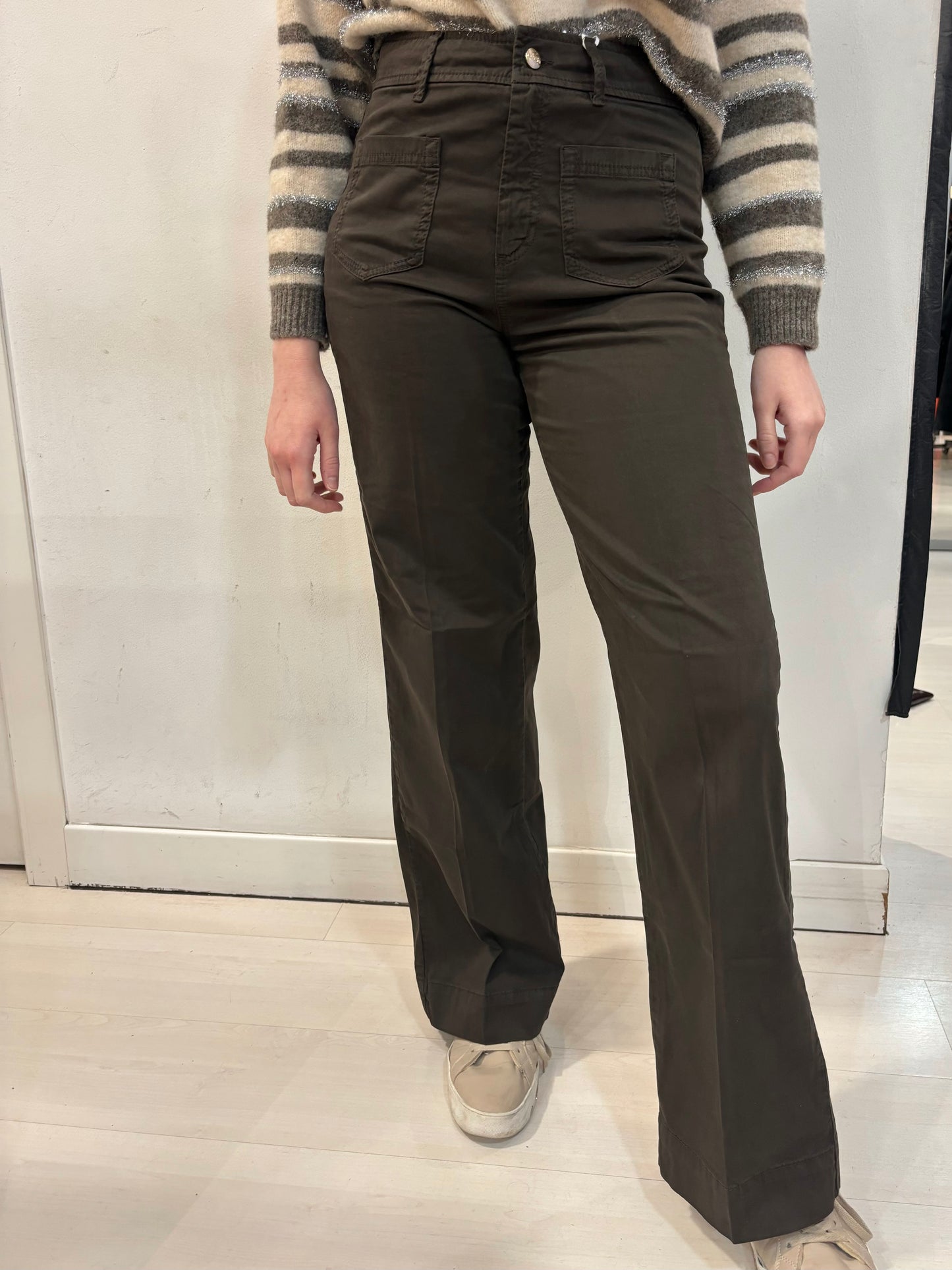 Pantalone moro gamba dritta taschine iBlues