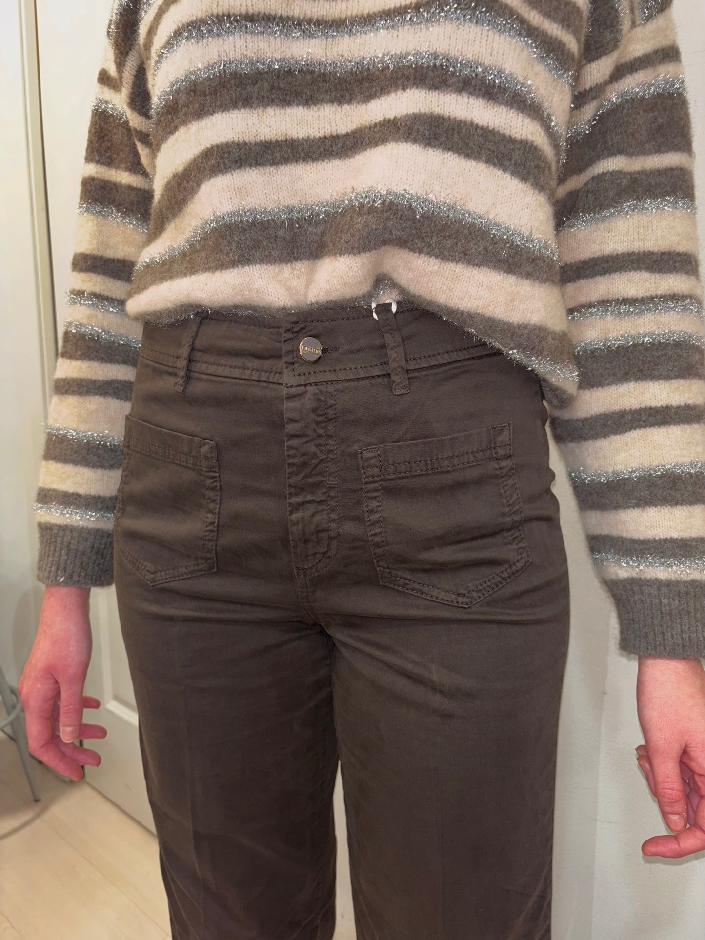 Pantalone moro gamba dritta taschine iBlues