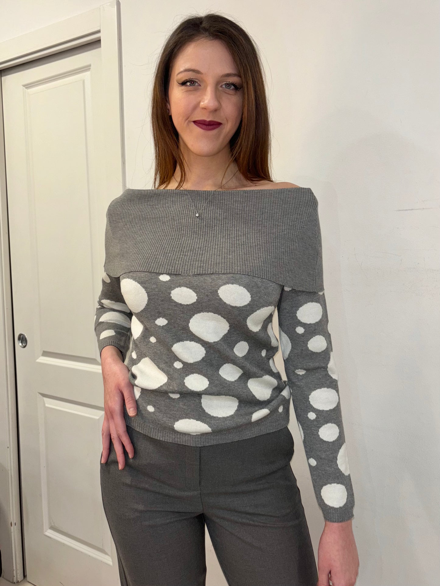 Maglia spalle scoperte pois SISTE'S