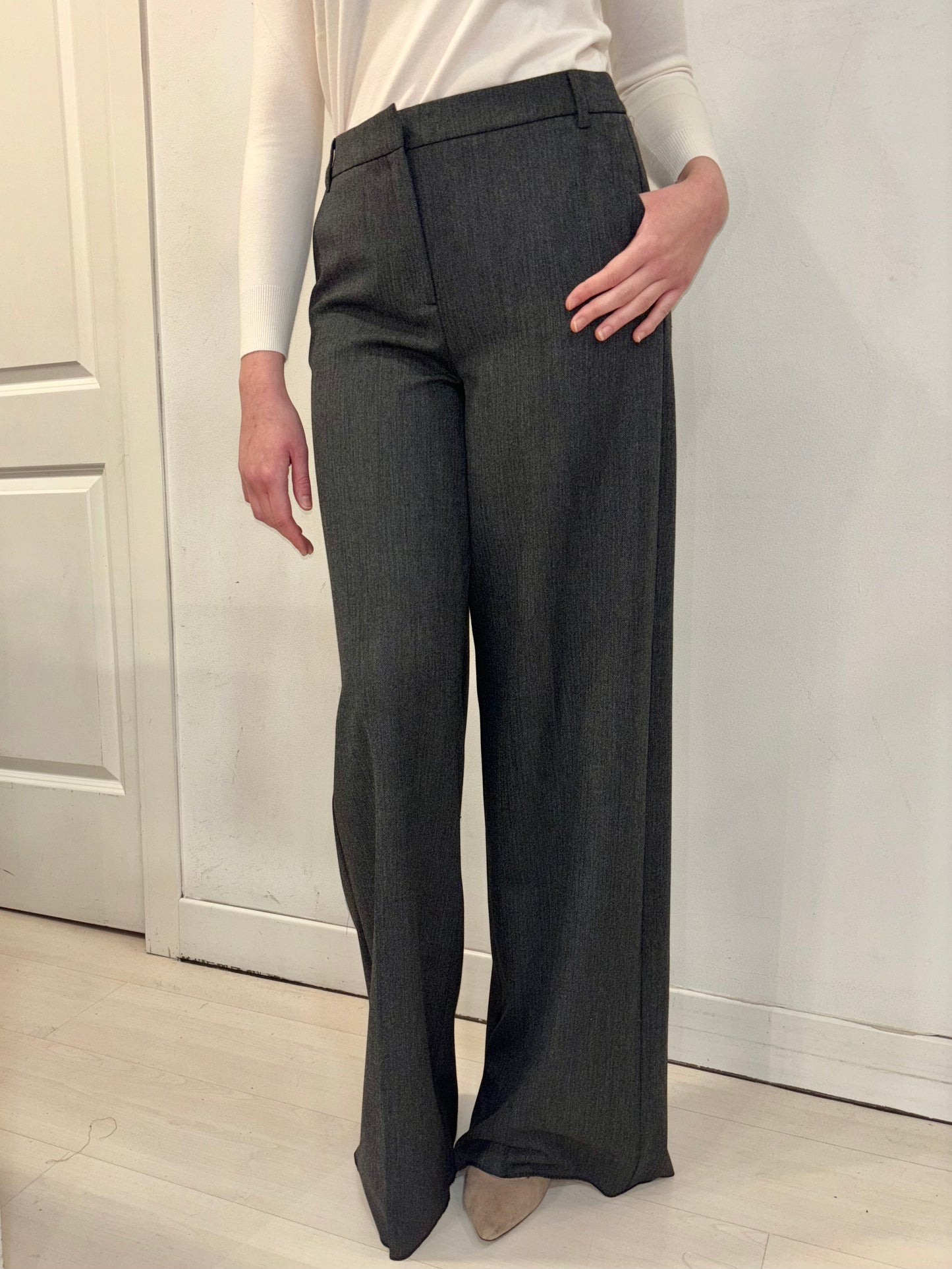 Pantalone sartoriale tailleur palazzo microspigato iBlues