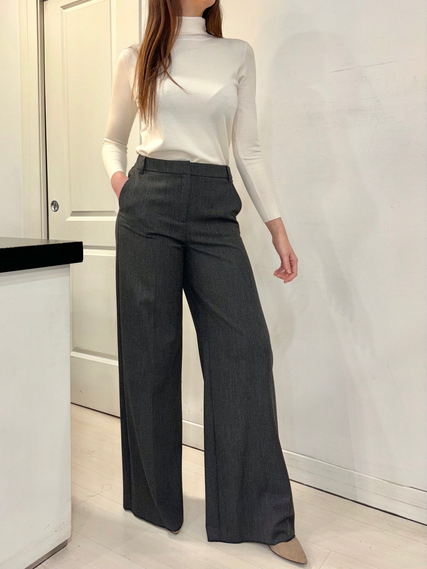 Pantalone sartoriale tailleur palazzo microspigato iBlues