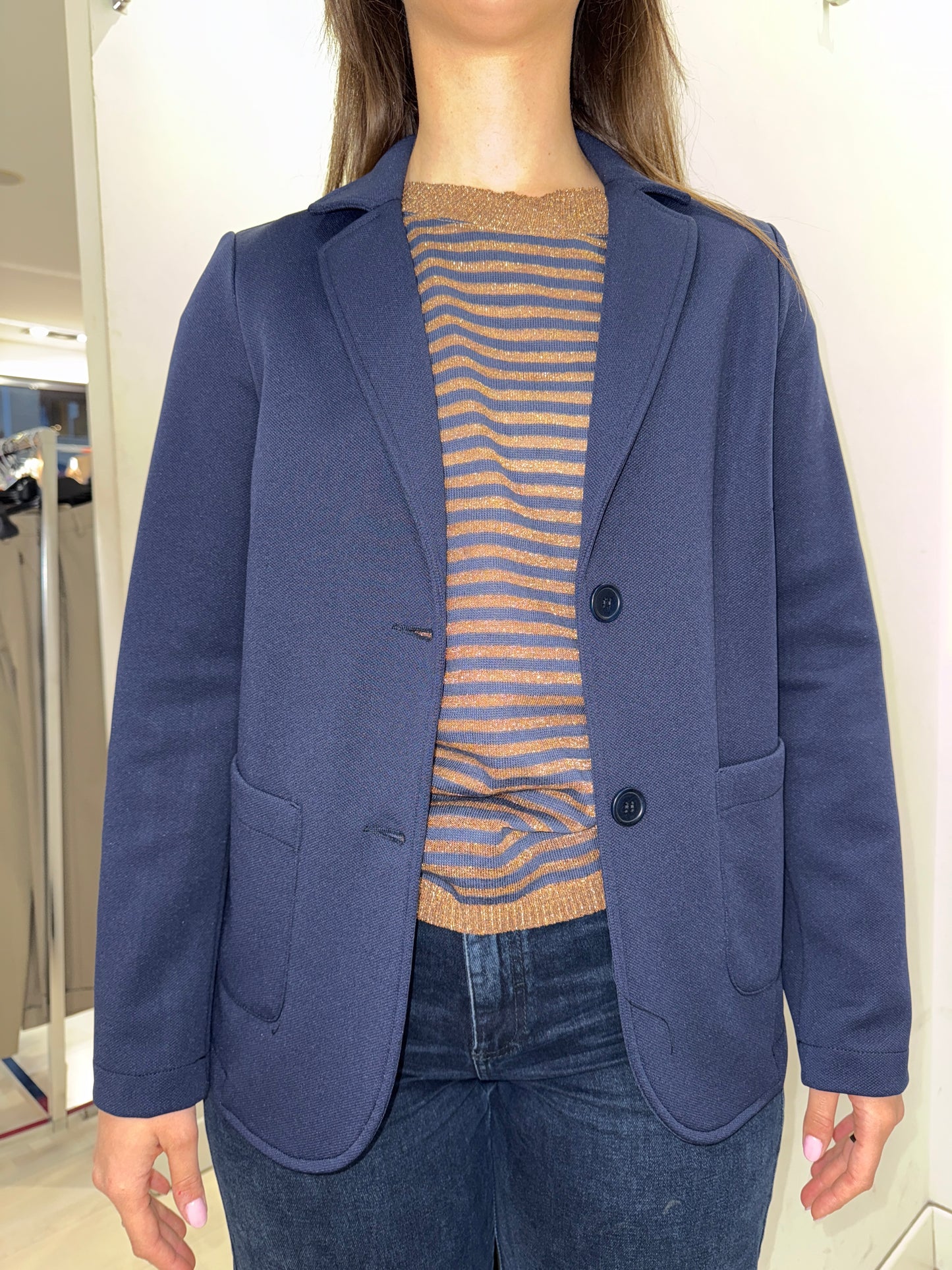 Blazer in felpa BLU