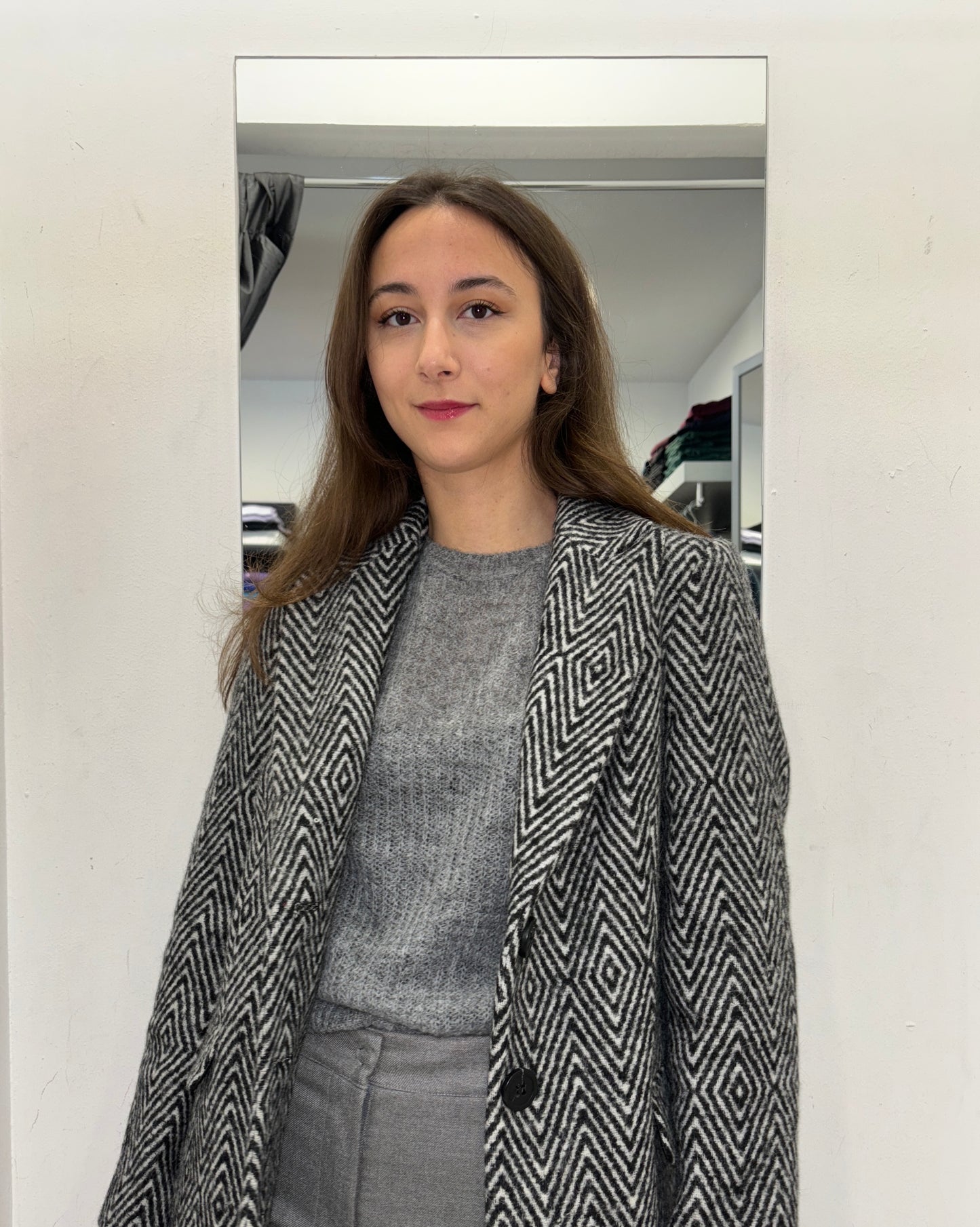 Cappotto monopetto spigato SANGERMANO