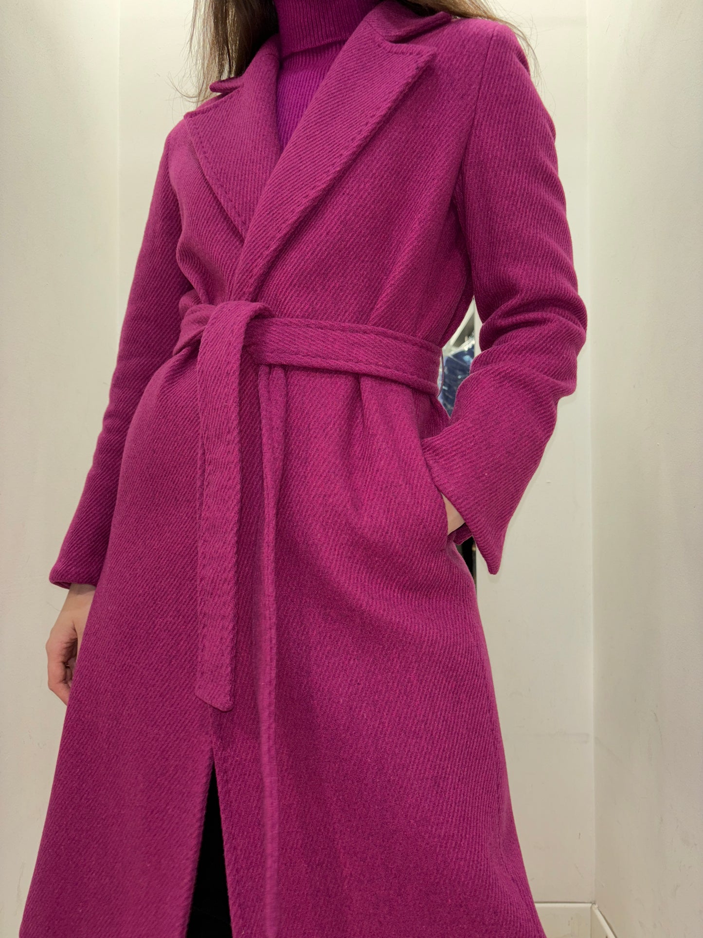 Cappotto magenta SANGERMANO
