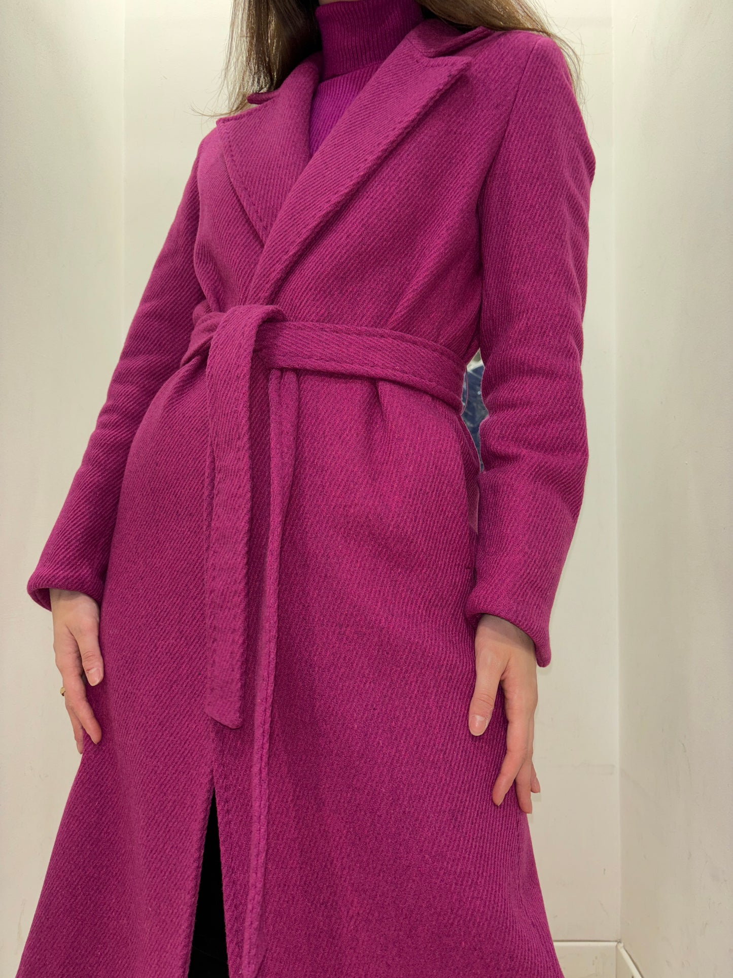 Cappotto magenta SANGERMANO