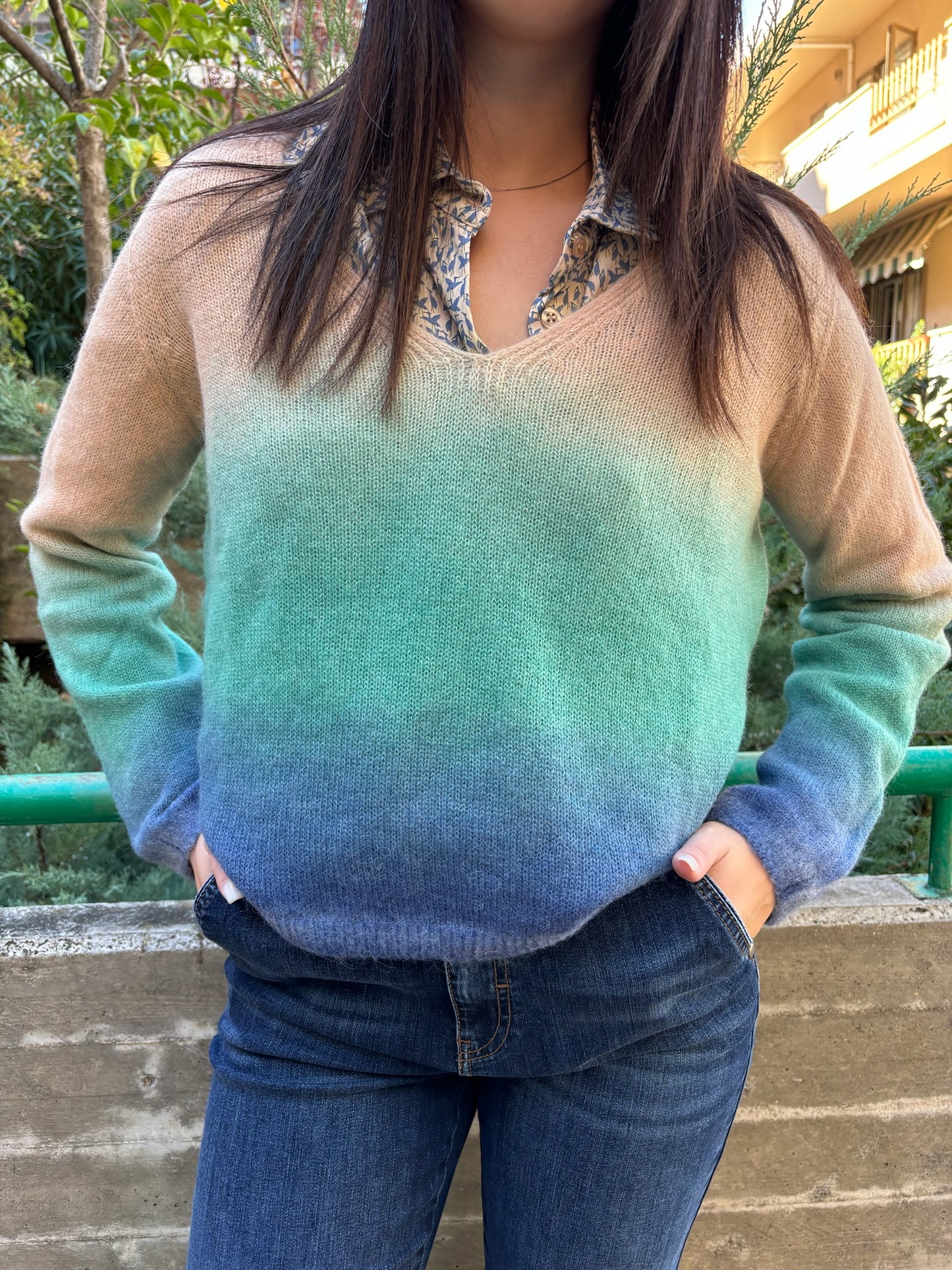 Pull sfumato scollo a V - SISTE'S