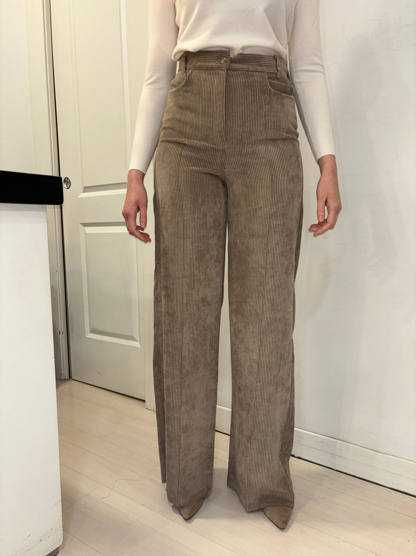 Pantalone del tailleur palazzo velluto iBlues